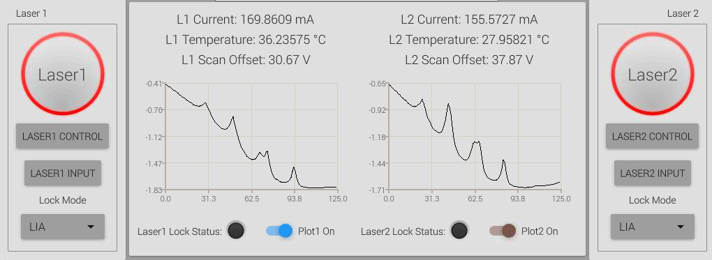 Nexatom laser control interface running on Raspberry Pi
